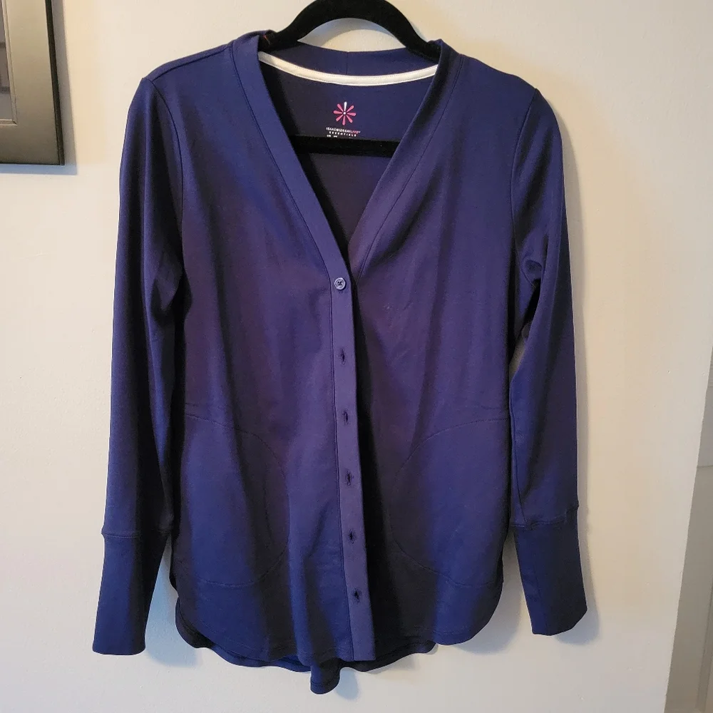 Isaac mizrahi live v neck cardigan, xs. Euc